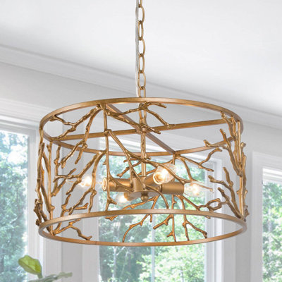 Lustre géométrique unique et audacieux pour salle à manger à 4 lumières de l 15,5 po Parmer
