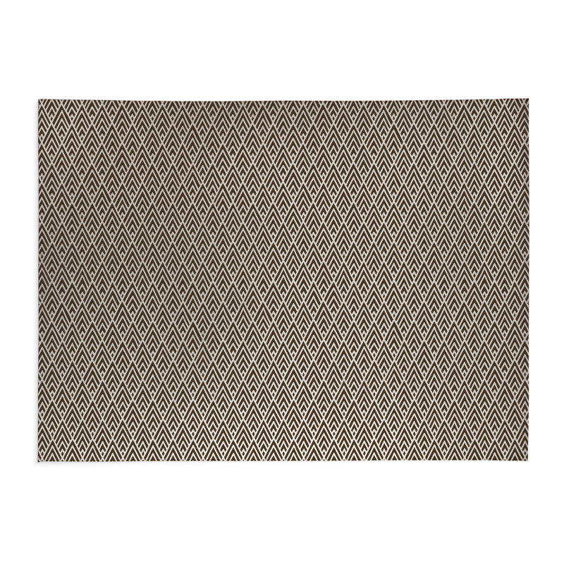 Chevron Spike Low Profile Kitchen Mat, Mocha Brown, Rectangle 2' x 3'