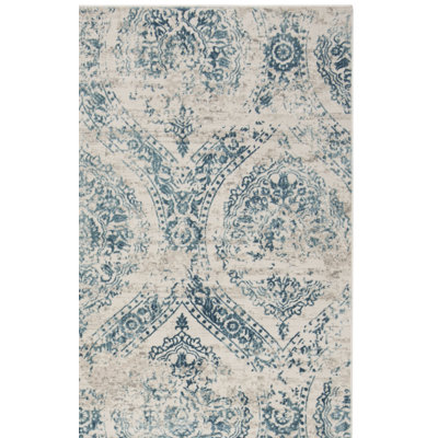 Tapis bleu / beige Maliyha