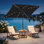 Parasol de marché rectangulaire lumineux 10 pi x 6,5 pi Buono