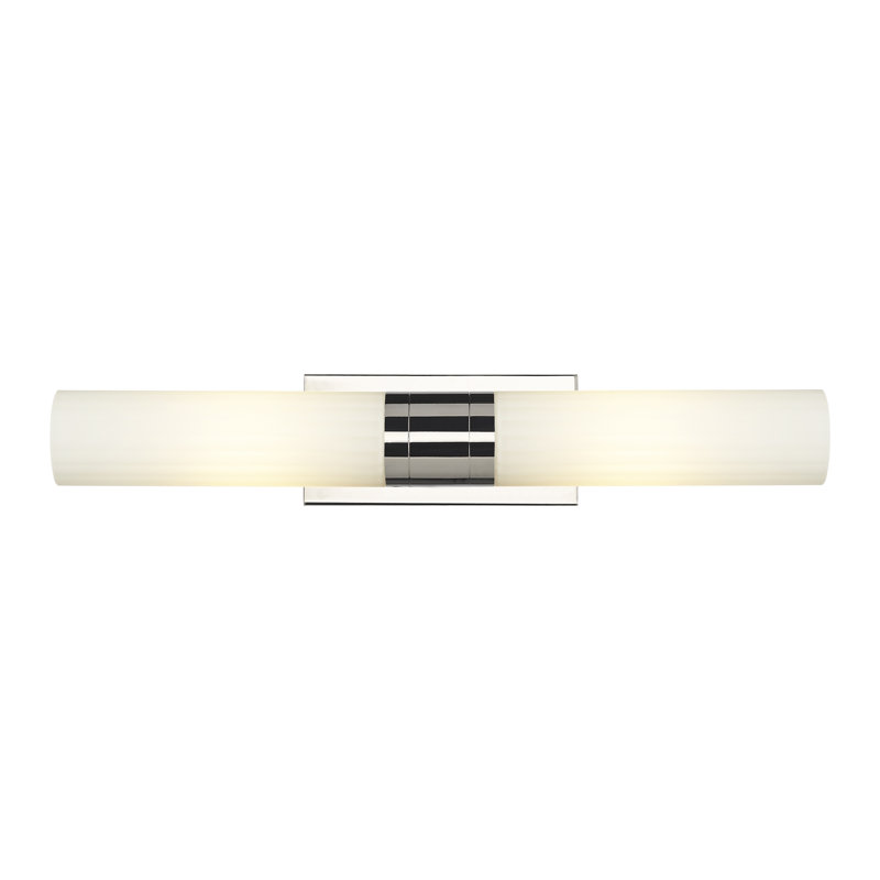 Mahlik 2 - Light Dimmable Vanity Light, White, Polished Nickel