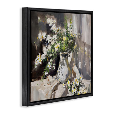 «Late Day Sun on Vase», art mural encadré sur toile flottante, design par Walker Noble