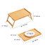 Plateau pour le petit déjeuner en bambou Ebern Designs ™ avec pieds pliables 20 po