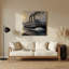 Art mural en métal gris transport-437354713