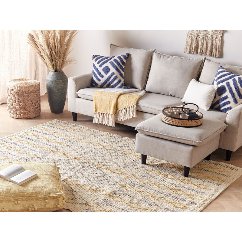 Mamadou Rectangle Geometric Hand Woven Area Rug, Rectangle 140 x 200cm