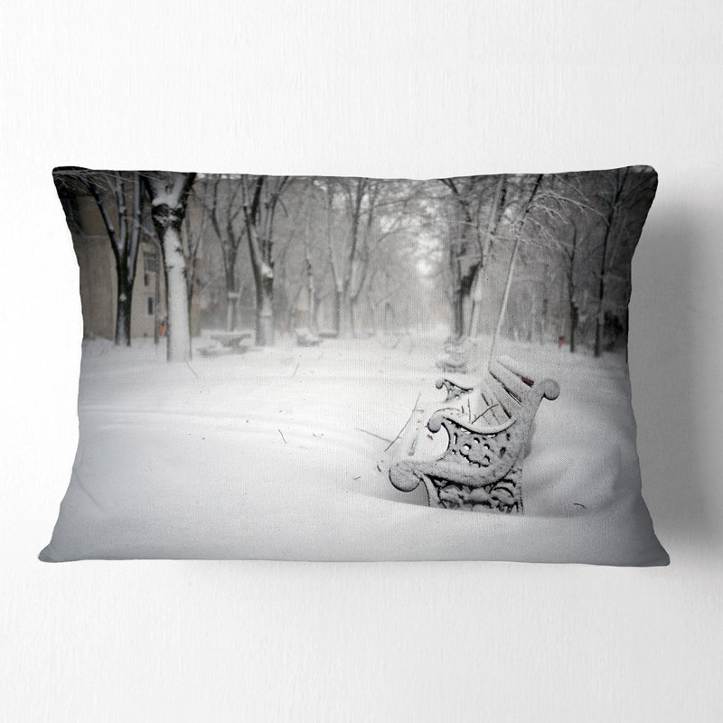 Coussin lombaire imprimé avec bancs