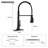 Spring Single Handle Pull-Down Sprayer Kitchen Faucet Deckplate Included In Stainless Steel Matte Black-116090211