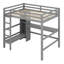 Lit mezzanine avec tablettes multifonctionnelles et bureau sous le lit-114192815