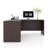 Bow Front L-Shaped Executive Desk With File Cabinet-1687212936