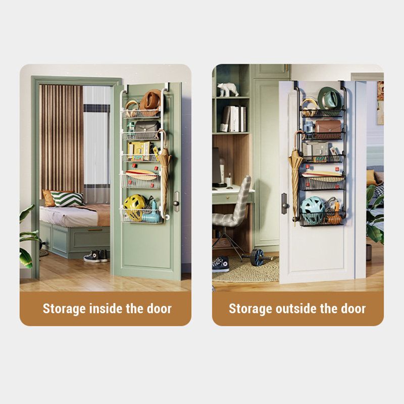 Metal Overdoor Organiser, 140cm H x 44cm W x 16cm D