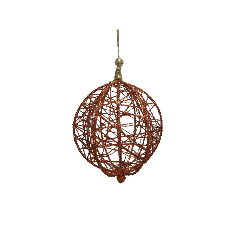 13cm Metal Holiday Shaped Ornament, Copper