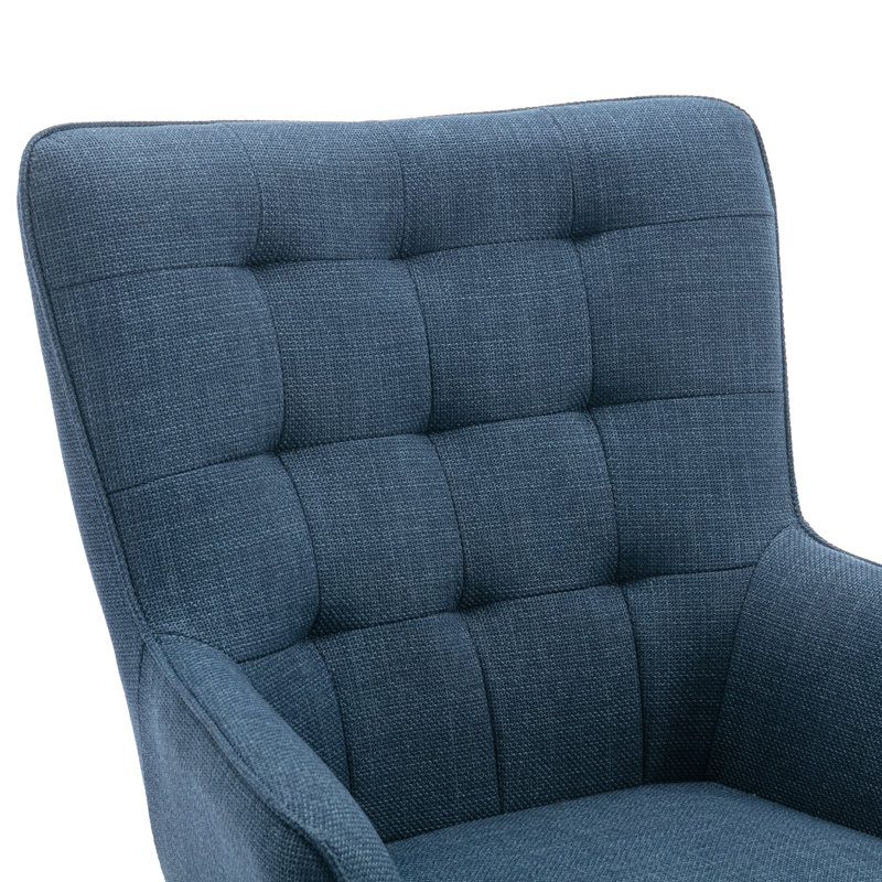 Jessamine Armchair with Footstool, Blue