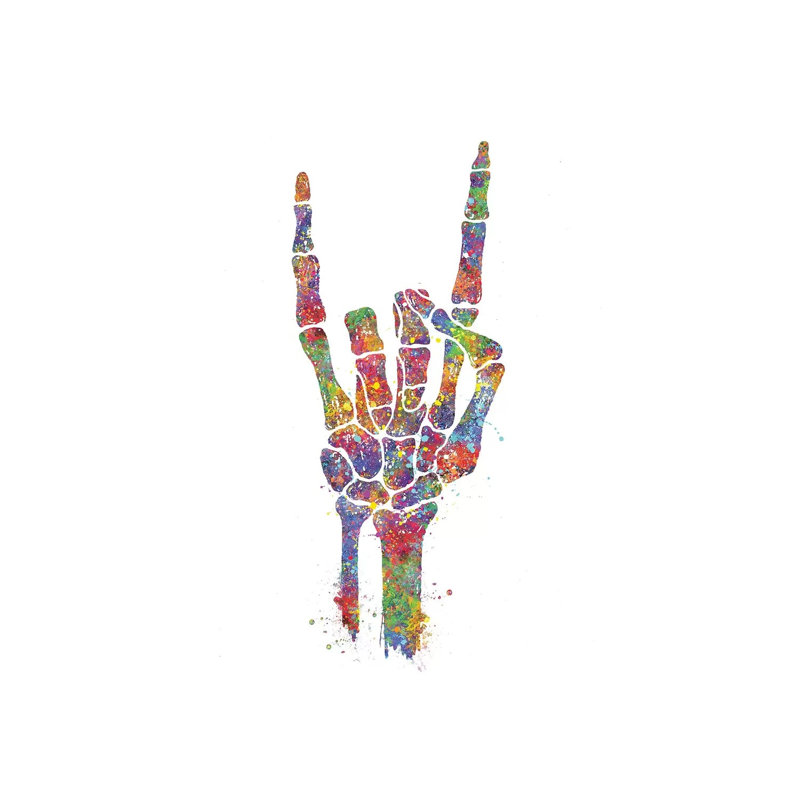 Skeleton Hand by Genefy Art - Wrapped Canvas Print, 20.32 cm H x 30.48 cm W