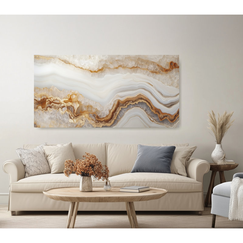 Art mural abstrait géométrique, art mural neutre, art mural sur toile grand, impression de marbre, impression d'art mural horizontal, art mural moderne