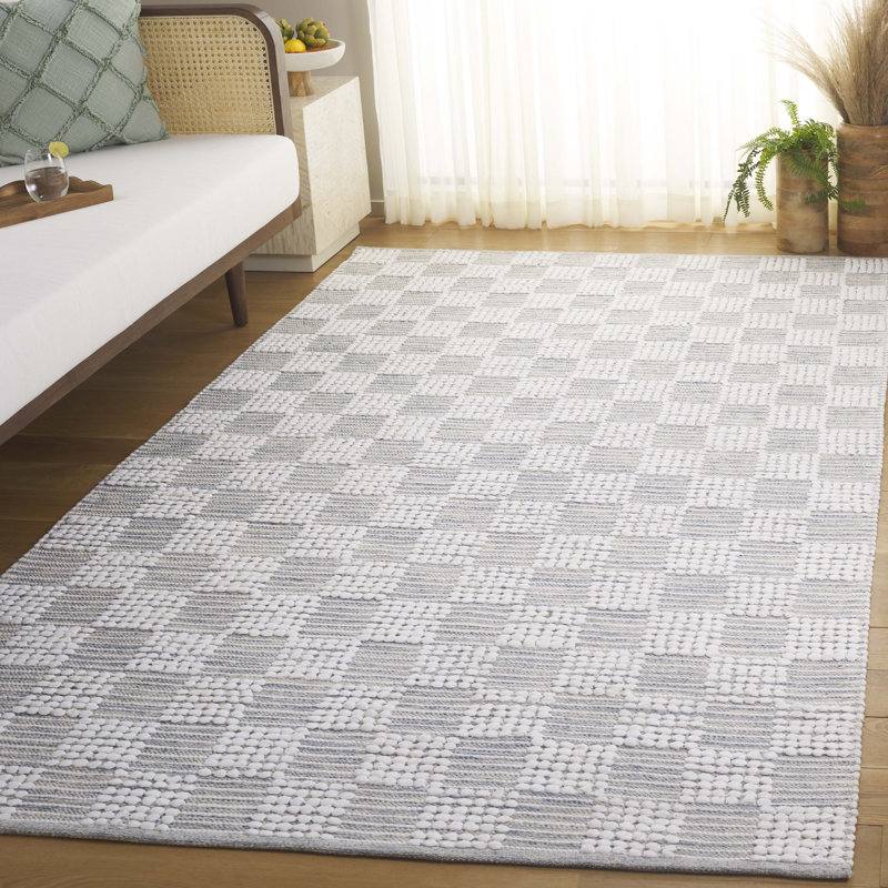 Tapis argent / ivoire Thanbir 979, Rectangle de 5 pi x 8 pi