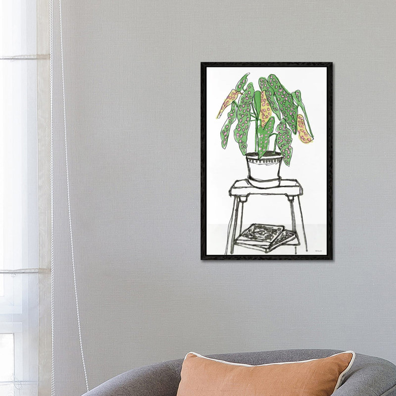 House Plant Study I by Stellar Design Studio - Floater Frame Gallery-Wrapped Canvas Giclée on Canvas, Black
