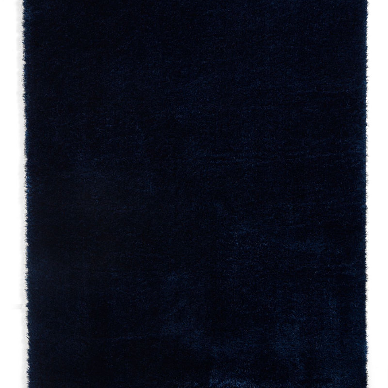 Lux Shaggy area rug Machine Woven Navy, Rectangle 80 x 150cm