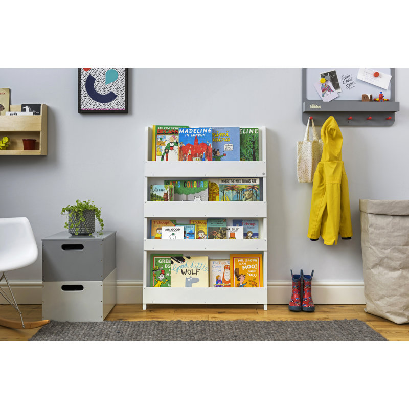 Tidy Books 4 Compartment Solid + Manufactured Wood Book Display ...