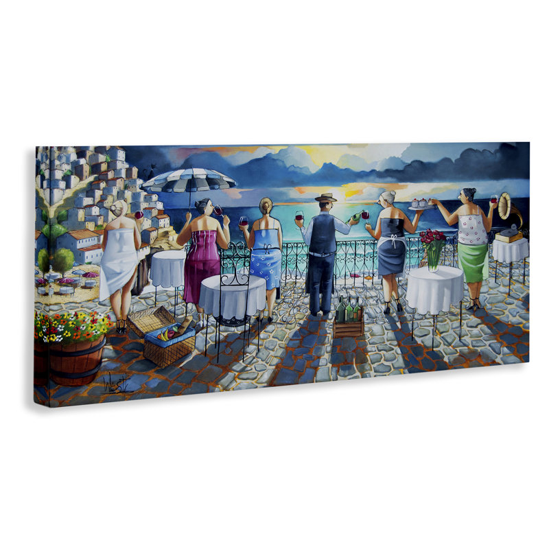 Villa Sunset View Canvas Wall Art by Ronald West, 20" H x 48" W