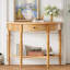 Console demi-lune avec tiroir et tablette-276707847