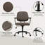 Chaise de bureau à domicile réglable en hauteur et inclinable-753673531