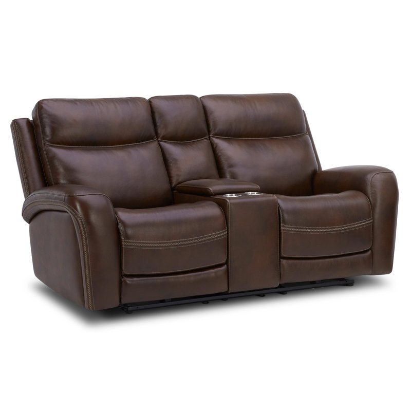 Britaney Leather Power Reclining Loveseat
