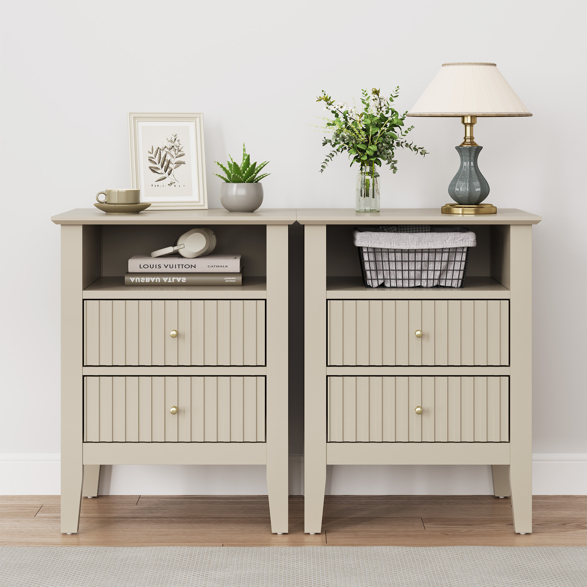 Lark Manor™ Amberrae 2 Drawer Nightstand & Reviews | Wayfair
