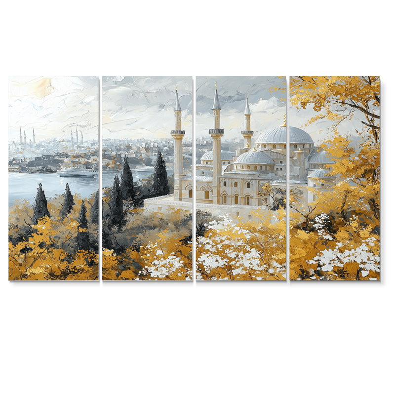 «Gold Topkapi Palace Ii In Istanbul», ensemble d'art sur toile, H 32 po x l 64 po