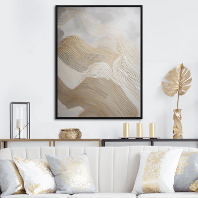 Gold And Grey Line Art In Motion III " Gold And Gray Line Art In Motion III "
