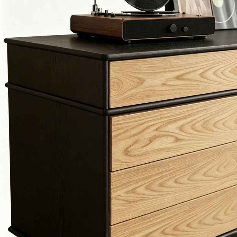 Buffet de style minimaliste français, 33.5" H x 55.1" W x 15.7" D
