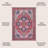 Aailiyah Ornate Large Medallion Machine-Washable Red/Navy Rug-441439137