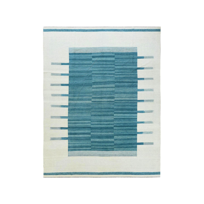 Tapis en laine tissé à la main à motif aigue-marine 10 pi 8 po x 14 pi B89E47A458064CEEB861A82196881900