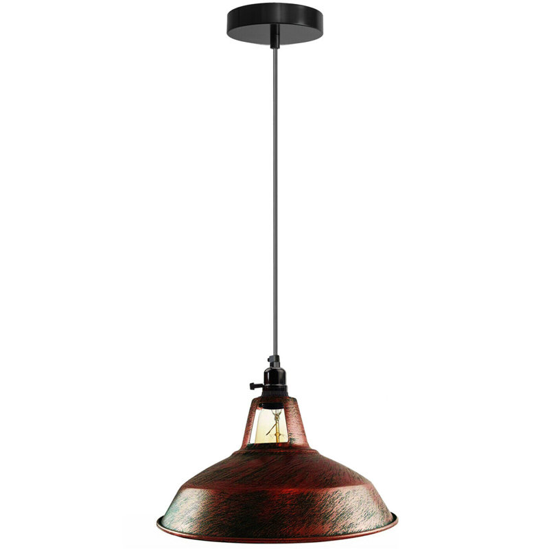 Monhegan 1 - Light Dome Pendant, Rustic Red