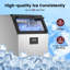 Machine à glaçons commerciale de 160 lb / 24 H avec 45 lb Système de rangement et autonettoyant