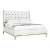 Michael Weiss California King Tufted Upholstered Panel Bed