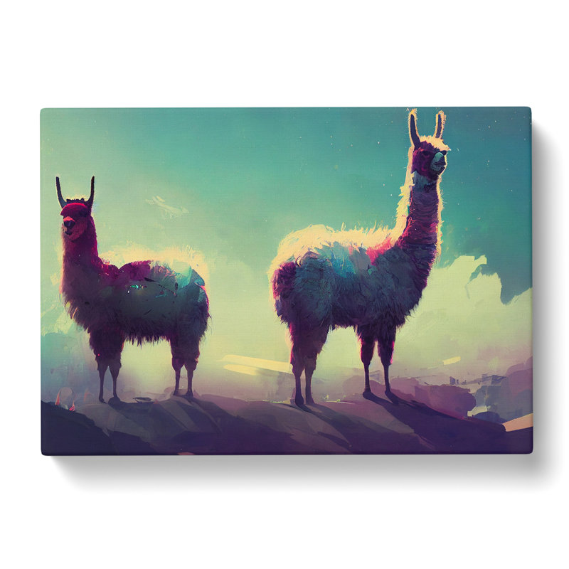 Llama Art Painting Vol.2 Abstract - Wrapped Canvas, 50cm H x 76cm W x 3cm D