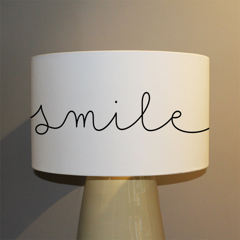 22cm H Canvas Drum Pendant Shade ( Clip On )