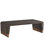 Fenwick Embossed 58" Wide Textured Raffia Dusty Bronze Accent Cocktail Table