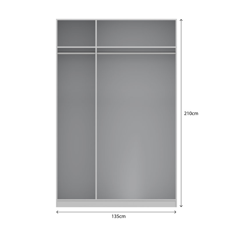 Malia 3 Door Manufactured Wood Wardrobe