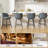 Modern Swivel Upholstered Counter Stool with Durable Metal Frame-381886297