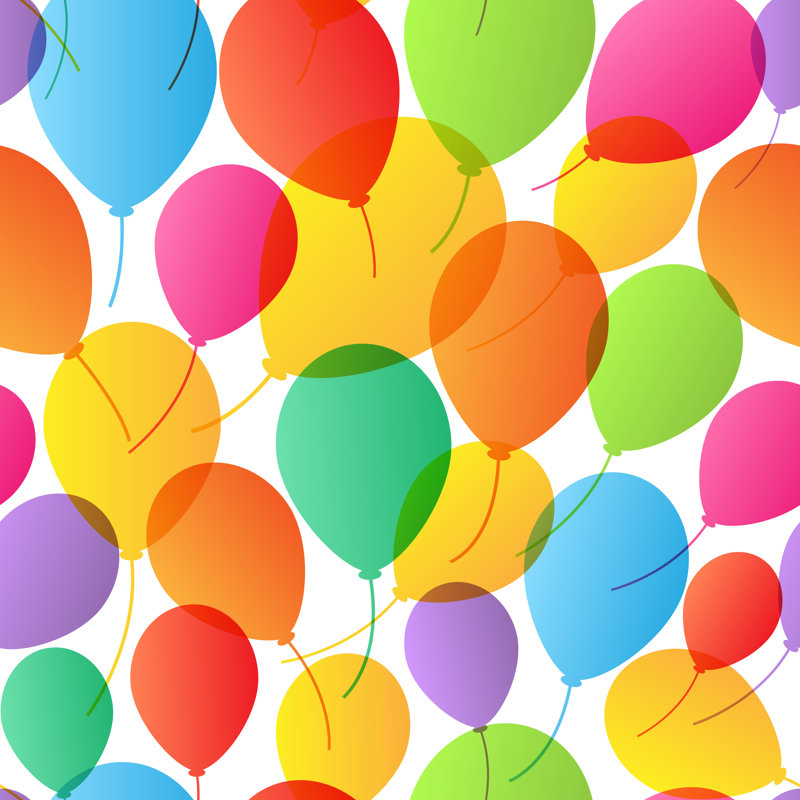 Ballons de fond, impression sur toile tendue, H 12 po x l 12 po