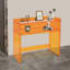 Table de bureau rectangulaire 2 étages avec porte ouverte et 2 tablettes orange-1004233709