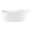 Modern White Freestanding Soaking Bathtub In Pure Acrylic With Overflow And Side Drain