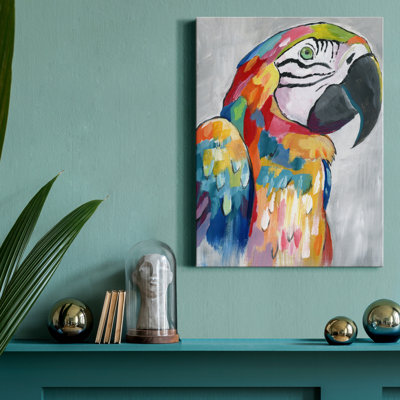 " Vibrant Parrot " Painting Print