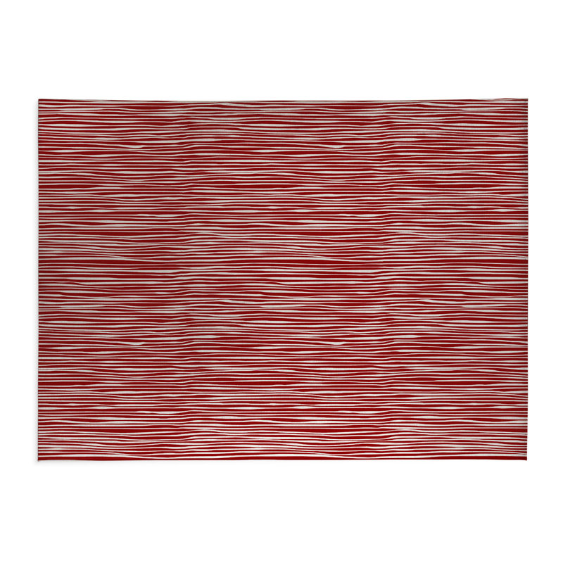 Thick N Thin Low Profile Kitchen Mat, Rectangle 4' x 6', Cranberry Red