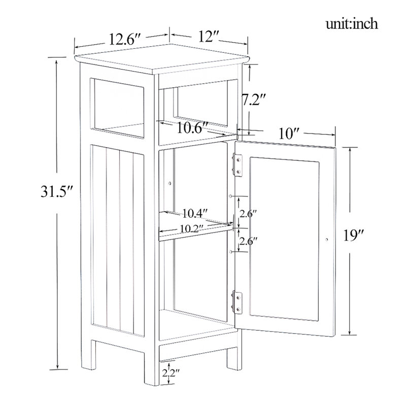 Bathroom Single Door Cabinet