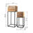 Reclaimed Wooden Box With Black Iron Stand - Set of 2 - Small