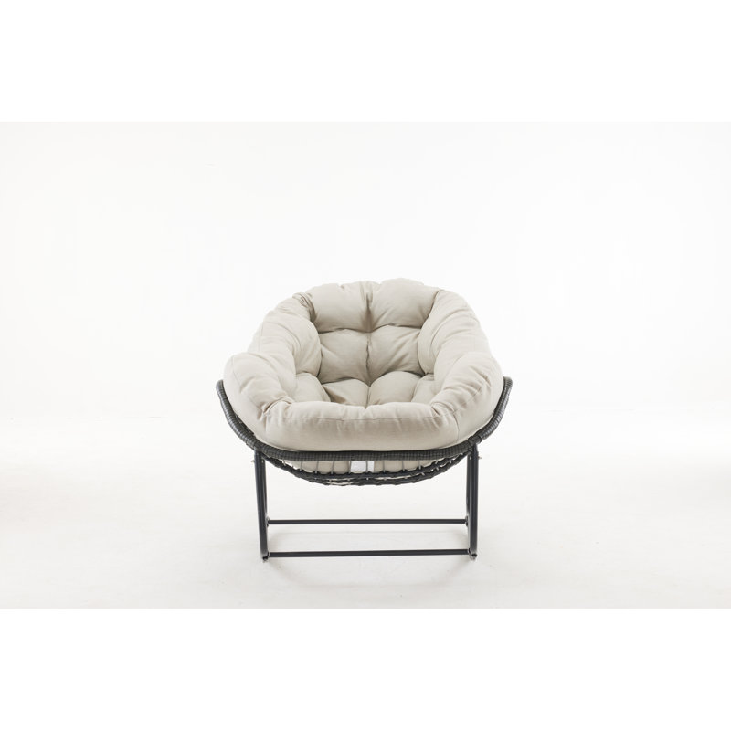 Chaise berçante Varad, Gris chaleureux, Noir