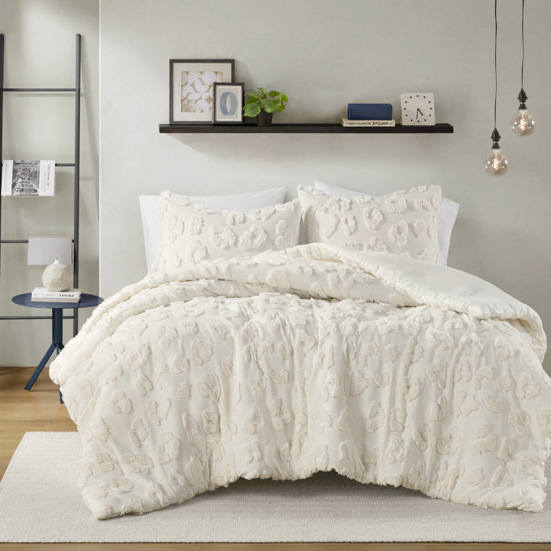 Full/queen Chenille Bed With Duvet Cover - Soft Animal, 2 Shams, , Textured For Animal Design, Microfiber Reverse