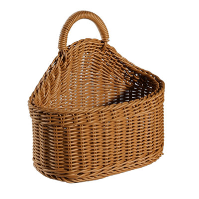 Panier de rangement Panier en rotin tissé suspendu en plastique respirant de conception minimaliste pour la maison